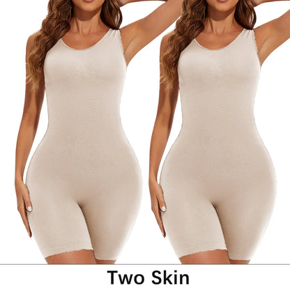 Numaxx Beauty seamless open-bust sculpting bodysuit in skin nude, two-pack