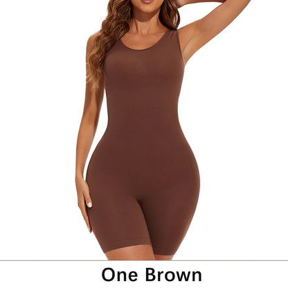 Numaxx Beauty seamless open-bust sculpting bodysuit in brown, worn by model